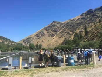 Fish hatchery visit Photo: M. Guckian

