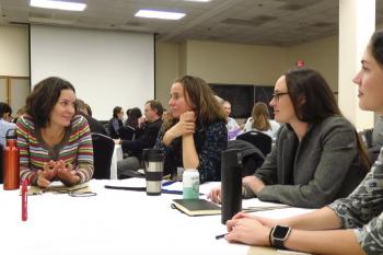 Group discussion during one coproduction breakout. Photo: Toni Klemm